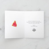 Add Logo Whimsical Warm Cozy Season Business Feestdagen Kaart (Binnen)