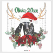 ADD-NAAM - Kind voor mooie kerstmis met neuskonen Sticker (Vel)