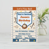Add Name - Baseball Birthday Invitation for Boys (Staand voorkant)