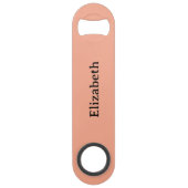 Add name black and peach speed flessenopener (Voorkant)