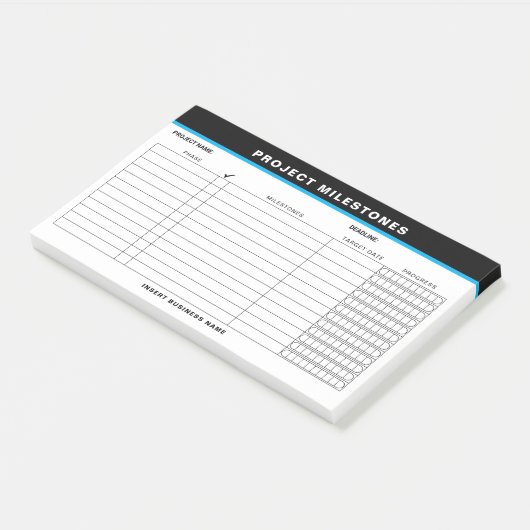 Add Name Project Milestones Tracker Sticky Notes (Schuin)