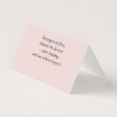 Add Name - Table Place Card - with Messages  Kaart (Achterkant)