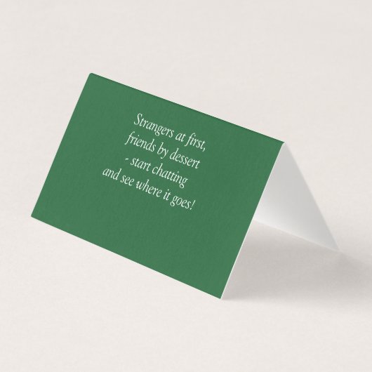 Add Name - Table Place Card - with Messages Kaart (Achterkant)