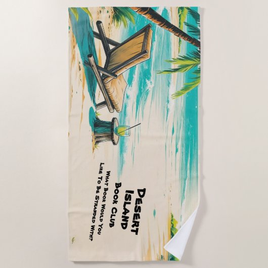 Add Name Text,  Desert Island Book Club Strandlaken (Voorkant)