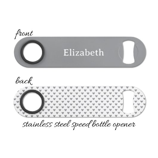 Add name white and grey speed flessenopener