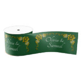 Add Names, 3" Wide Emerald Green & Gold Grosgrain Lint (Spoel)