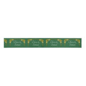 Add Names, 3" Wide Emerald Green & Gold Grosgrain Lint (Voorkant)