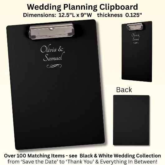Add Names, Black & White with Infinity Scroll Klembord