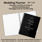 Add Names & Date Black & White with Infinity  Planner