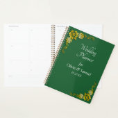 Add Names & Date Emerald Green & Gold Planner (Display)