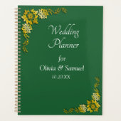 Add Names & Date Emerald Green & Gold Planner (Voorkant)