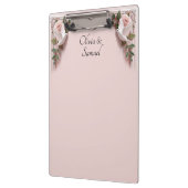 Add Names, Pink Roses & Doves Wedding Klembord (Links)