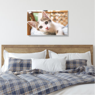 Add Pets Name Forever Loving You From Afar Picture Canvas Afdruk