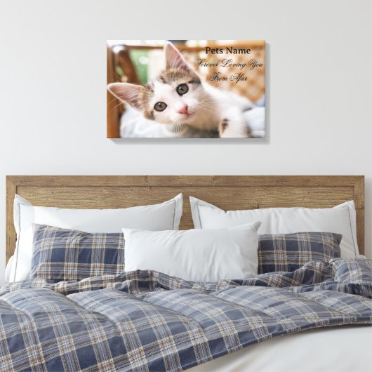 Add Pets Name Forever Loving You From Afar Picture Canvas Afdruk (Insitu (Slaapkamer))