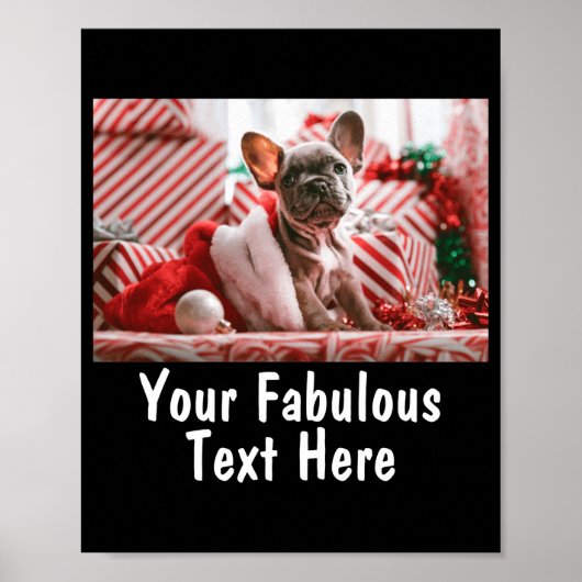Add Photo And Text V Neck Red Poster (Voorkant)