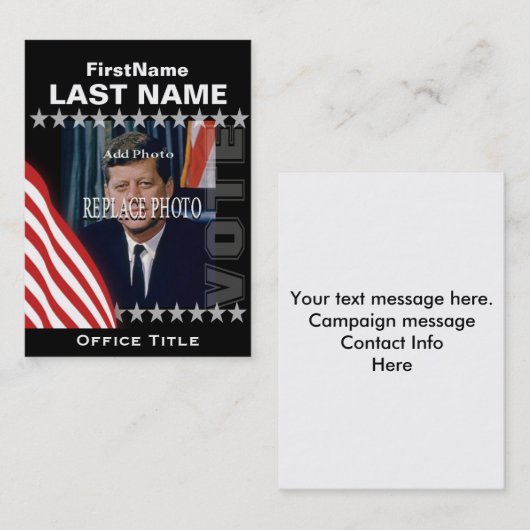 Add Photo Campaign Template Business Card Visitekaartje (Voorkant / Achterkant)