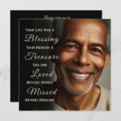 Add Photo Custom Memorial Invitation Kaart (Voorkant / Achterkant)