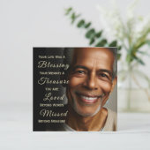 Add Photo Custom Memorial Invitation Kaart (Staand voorkant)