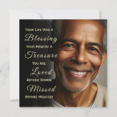 Add Photo Custom Memorial Invitation Kaart (Voorkant)