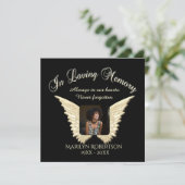 Add Photo Custom Memorial Invitation Kaart (Staand voorkant)
