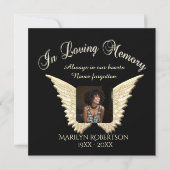 Add Photo Custom Memorial Invitation Kaart (Voorkant)