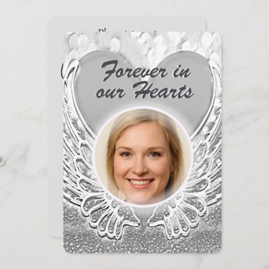 Add Photo Custom Memorial Kaart (Voorkant / Achterkant)