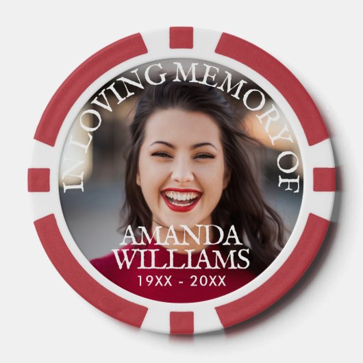 Add Photo Custom Memorial Poker Chips (Voorkant)