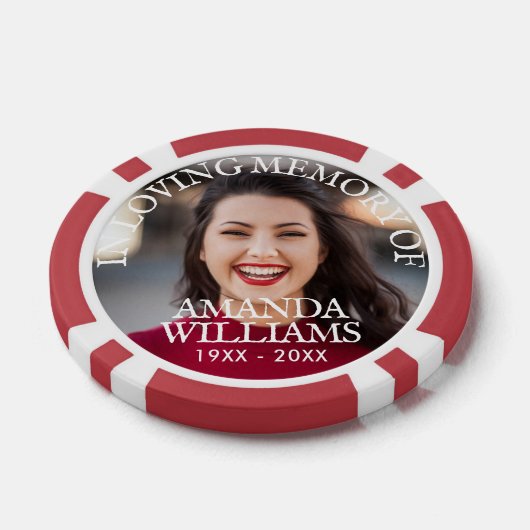 Add Photo Custom Memorial Poker Chips (Enkel)