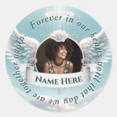 Add Photo Custom Memorial Ronde Sticker (Voorkant)