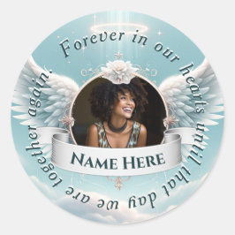 Add Photo Custom Memorial Ronde Sticker