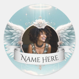 Add Photo Custom Memorial Ronde Sticker