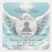 Add Photo Custom Memorial Vierkante Sticker (Voorkant)