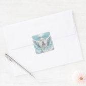 Add Photo Custom Memorial Vierkante Sticker (Envelop)