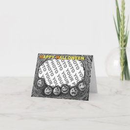 Add Photo Halloween Card Pumpkin Head 1 Kaart