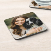 Add Poddle Photo Personalize Customize Bier Onderzetter (Linkerzijde)