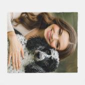 Add Poddle Photo Personalize Customize Fleece Deken (Voorkant (Horizontaal))