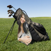 Add Poddle Photo Personalize Customize Golfhanddoek (Groen)