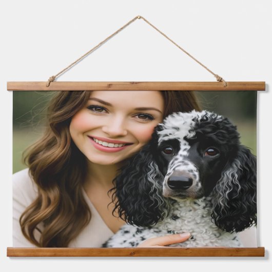 Add Poddle Photo Personalize Customize Hangend Wandkleed (Voorkant)