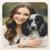 Add Poddle Photo Personalize Customize Kartonnen Onderzetters (Voorkant)