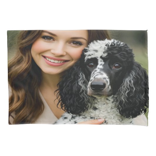 Add Poddle Photo Personalize Customize Kussensloop (Voorkant-Links)