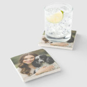 Add Poddle Photo Personalize Customize Stenen Onderzetter (Zijkant)