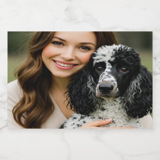 Add Poddle Photo Personalize Customize Voedselcontainer Etiket (Enkel label)