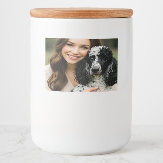 Add Poddle Photo Personalize Customize Voedselcontainer Etiket (Voorkant)