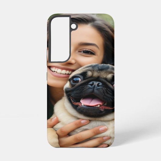 Add Pug Photo Personalize Customize Samsung Galaxy Hoesje (Achterkant)