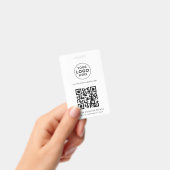 Add QR Code and Business Logo Custom Badge (Handheld)