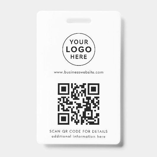 Add QR Code and Business Logo Custom Badge (Voorzijde)