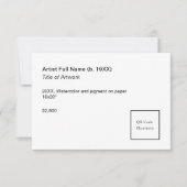 Add QR Code Artwork Exhibition Label Template Kaart (Voorkant)