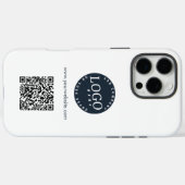 Add QR Code Business Logo and Website Modern Case-Mate iPhone Case (Achterkant (horizontaal))