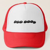 ADD Tekst Wit en Rood Gepersonaliseerd-Pet Stijlvo Trucker Pet (Voorkant)