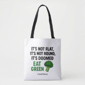 Add Text/Name Funny Broccoli Tote Bag – Eat Green (Voorkant)